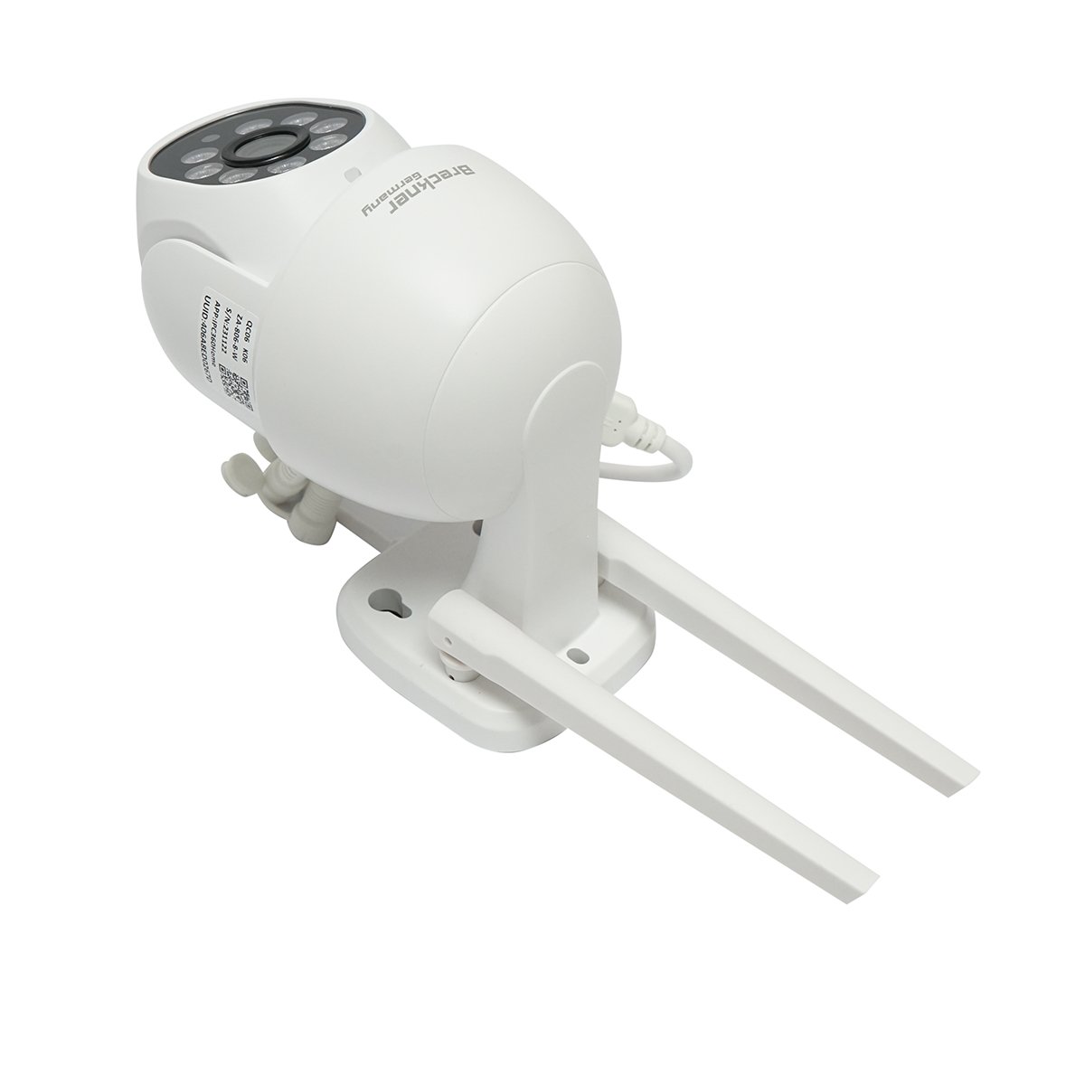 Camera de supraveghere 8 MP, WIFI 2.4GHz, rotire 360 grade PTZ cu senzor de miscare, alarma, detectie umana, night vision si aplicatie IPC360 Home
